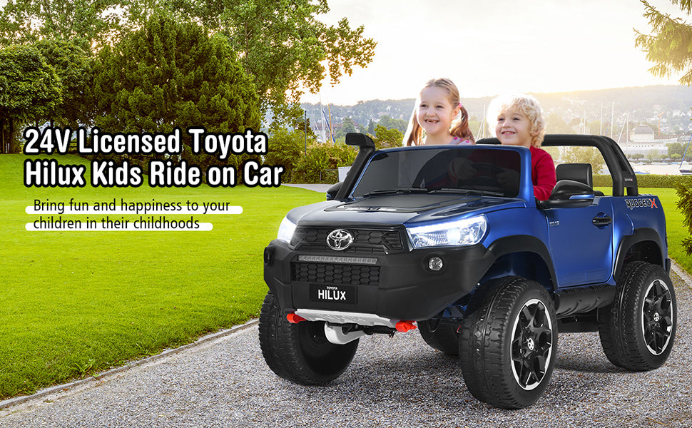 Rev Up Your Child's Playtime with the 24V Kids Ride On Licensed Toyota Hilux Car - Kidscars.co.nz