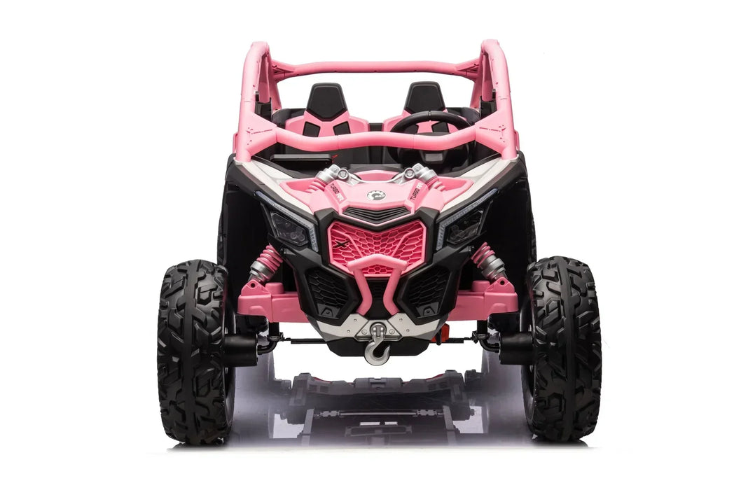 48V 4WD Licensed Can Am Maverick Kids ride on car in Pink