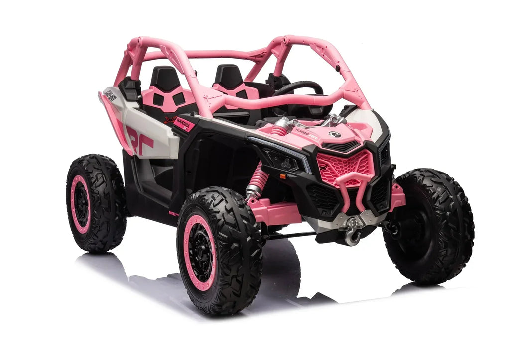 48V 4WD Licensed Can Am Maverick Kids ride on car in Pink