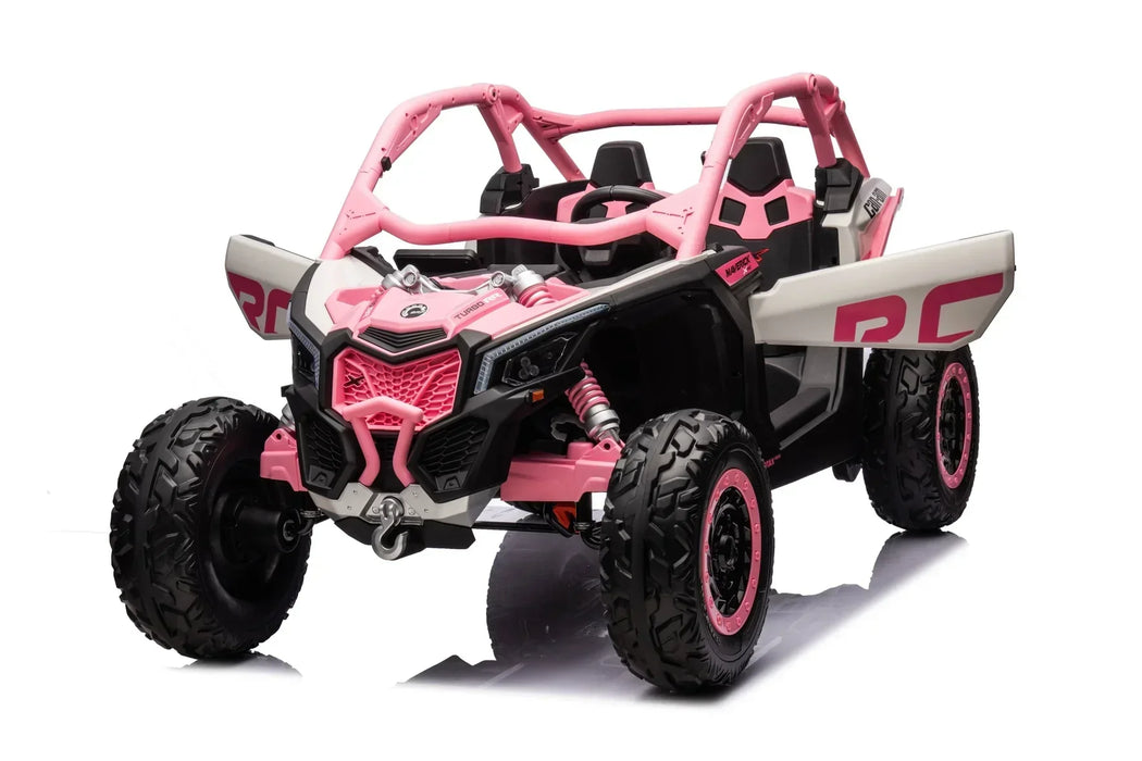 48V 4WD Licensed Can Am Maverick Kids ride on car in Pink