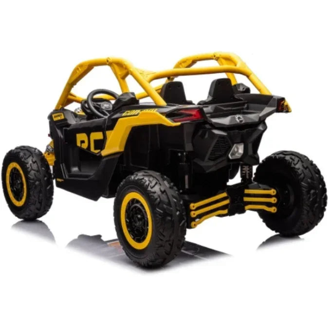 48V 4WD Licensed Can Am Maverick Kids ride on car in Pink