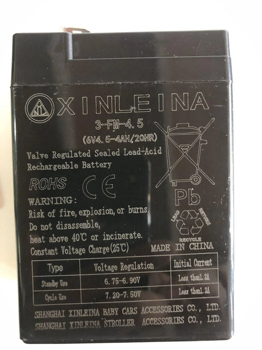 Replacement Battery For Ride on Kids Cars 6V 4.5AH Battery 3-FM-4.5 - Kidscars.co.nz