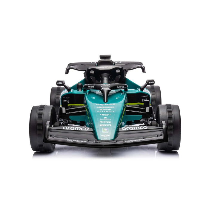 Aston Martin Cognizant Aramco Formula One Team ride on car 24V with 4WD - Kidscars.co.nz