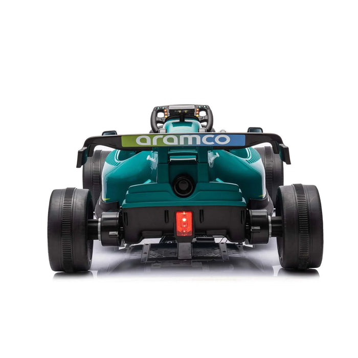 Aston Martin Cognizant Aramco Formula One Team ride on car 24V with 4WD - Kidscars.co.nz