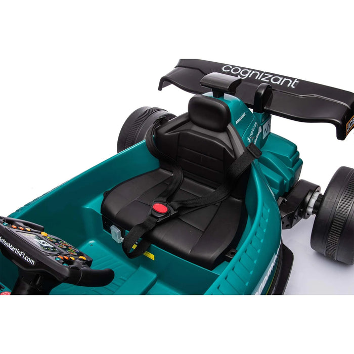 Aston Martin Cognizant Aramco Formula One Team ride on car 24V with 4WD - Kidscars.co.nz