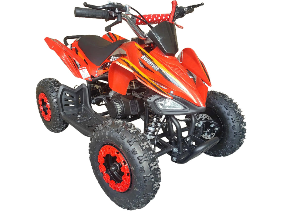 Kids Quad Bikes 49cc Petrol Motor in orange color front view