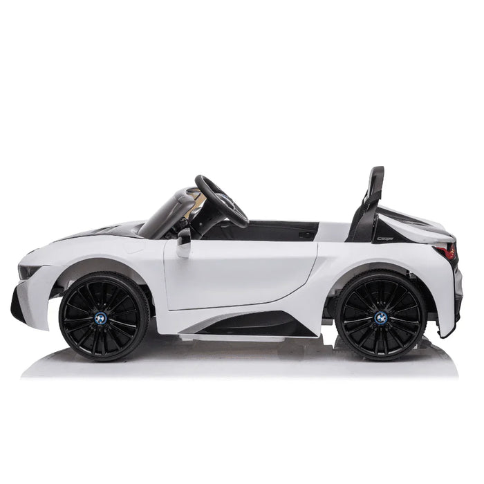 BMW i8 Coupe Ride on Cars for kids in white Color side view