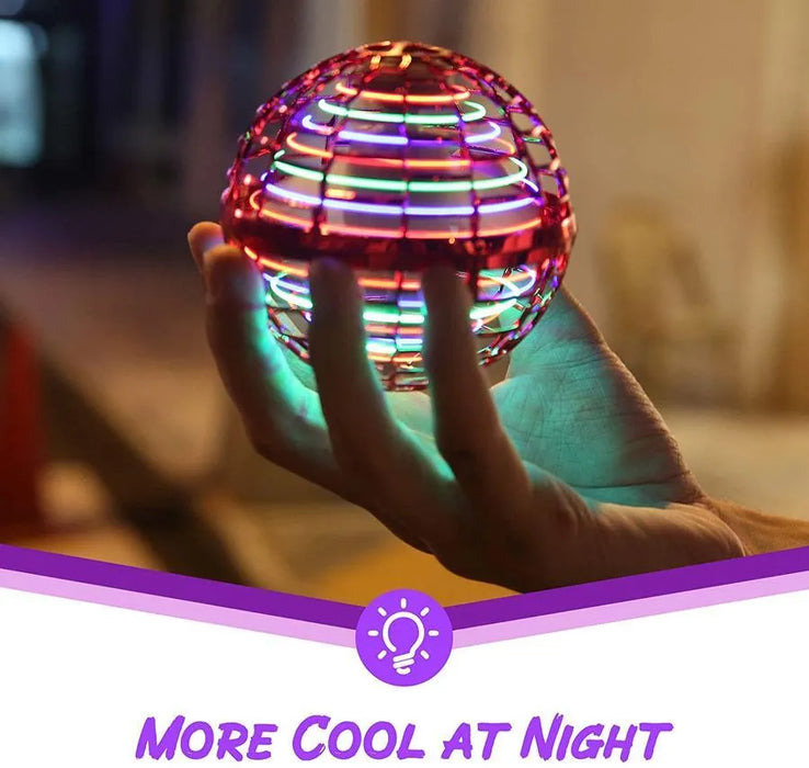 Flynova Pro Flying Ball in Red Color Looks More Cool at Night