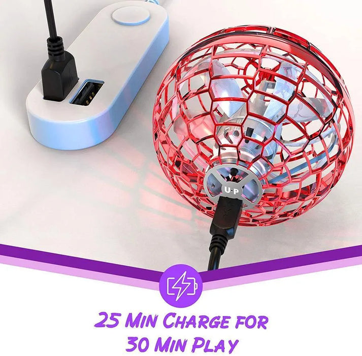 Flynova Pro Flying Ball in Red Color in Charging Port