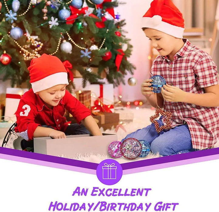 Kids Opening their Christmas Gift Flynova Pro Flying Ball in Multi Color Fly as a Boomerang Ball