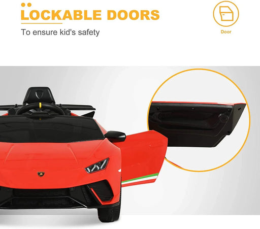 12V Licensed Lamborghini Huracan Ride-on Car for Kids in Orange