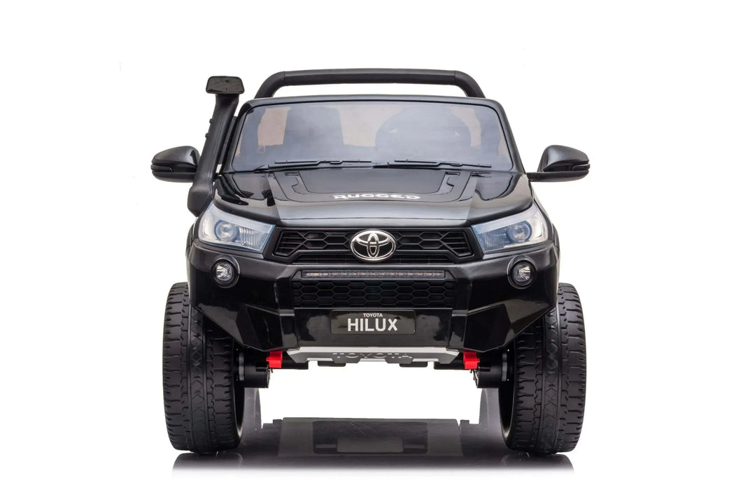 Front view of 48V Licensed Toyota Hilux Ute Kids ride-on car in Black