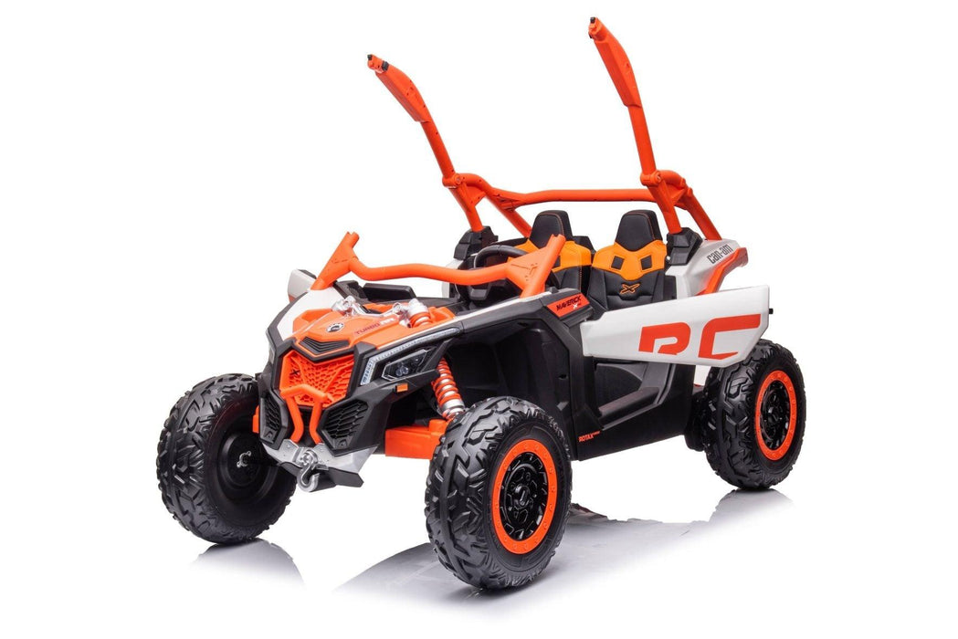 48V Licensed Can Am Maverick Orange Kids ride on car - Kidscars.co.nz