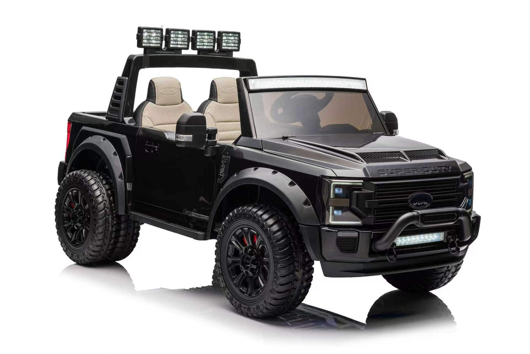 Black off-road toy truck with large wheels