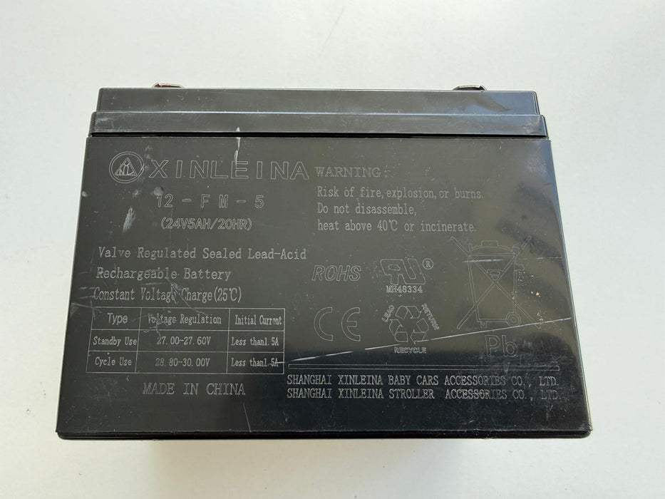 24V 5AH 12FM5 Replacement Battery for Kids Ride On