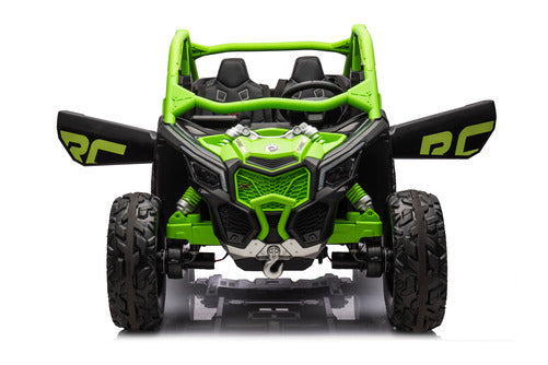 Green and black toy off-road vehicle