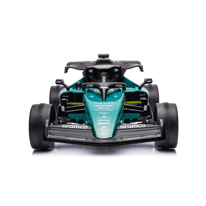 Aston Martin Cognizant Aramco Formula One Team ride on car 24V with 4WD - Kidscars.co.nz