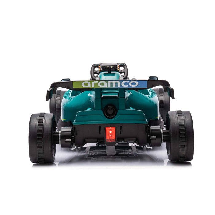 Aston Martin Cognizant Aramco Formula One Team ride on car 24V with 4WD - Kidscars.co.nz
