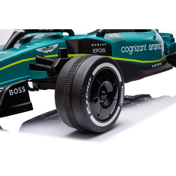 Aston Martin Cognizant Aramco Formula One Team ride on car 24V with 4WD - Kidscars.co.nz