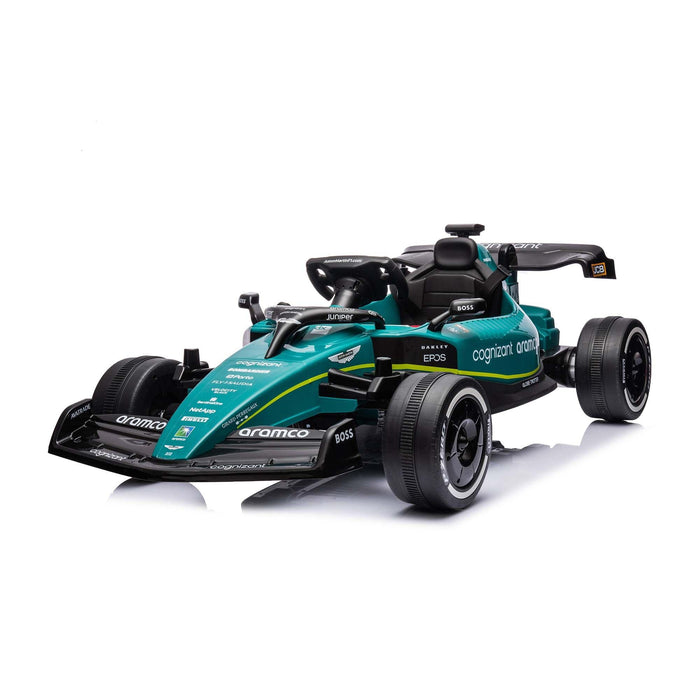Aston Martin Cognizant Aramco Formula One Team ride on car 24V with 4WD - Kidscars.co.nz