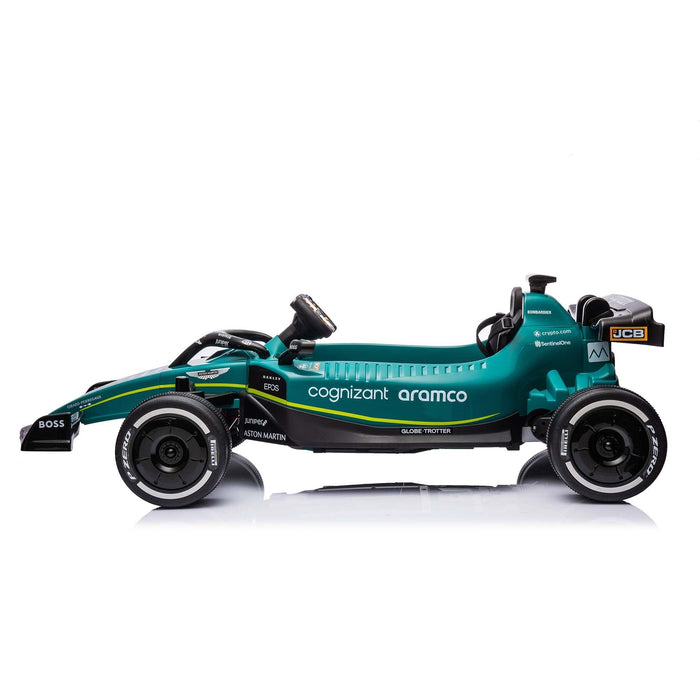 Aston Martin Cognizant Aramco Formula One Team ride on car 24V with 4WD - Kidscars.co.nz