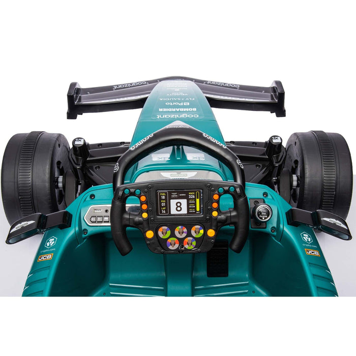 Aston Martin Cognizant Aramco Formula One Team ride on car 24V with 4WD - Kidscars.co.nz