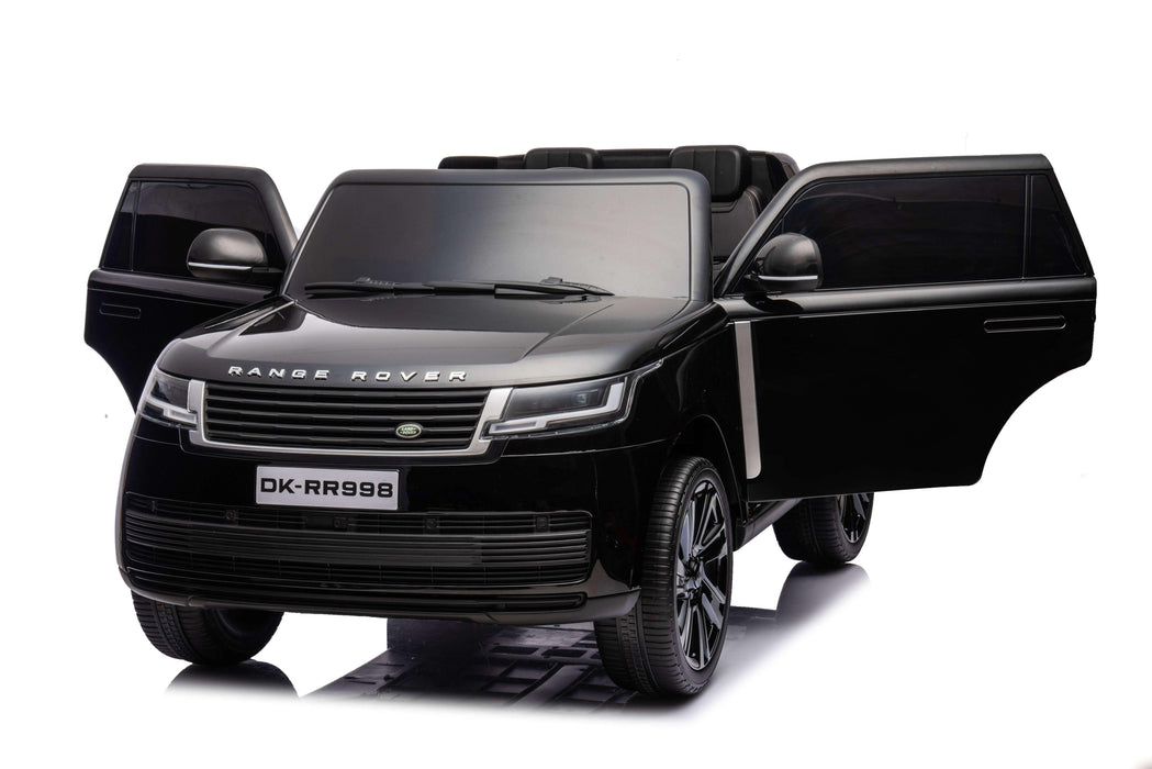 24V Range Rover Ride-On Kids cars in Black Open doors front view