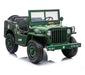 3 Seater Kids Willys Jeep in green