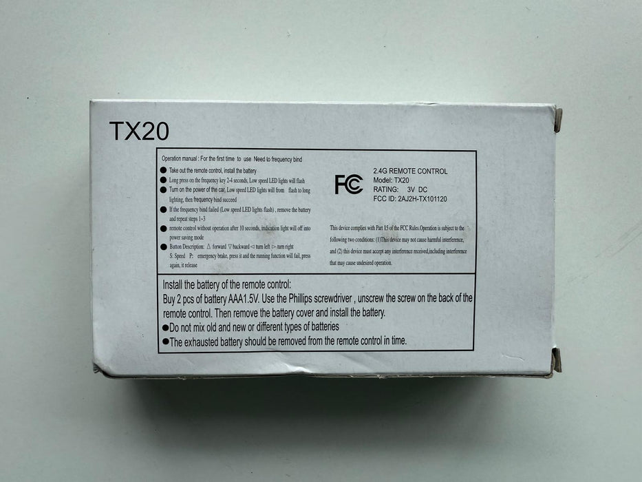 TX20 - 2.4G Remote Control Replacement for Ride on Cars
