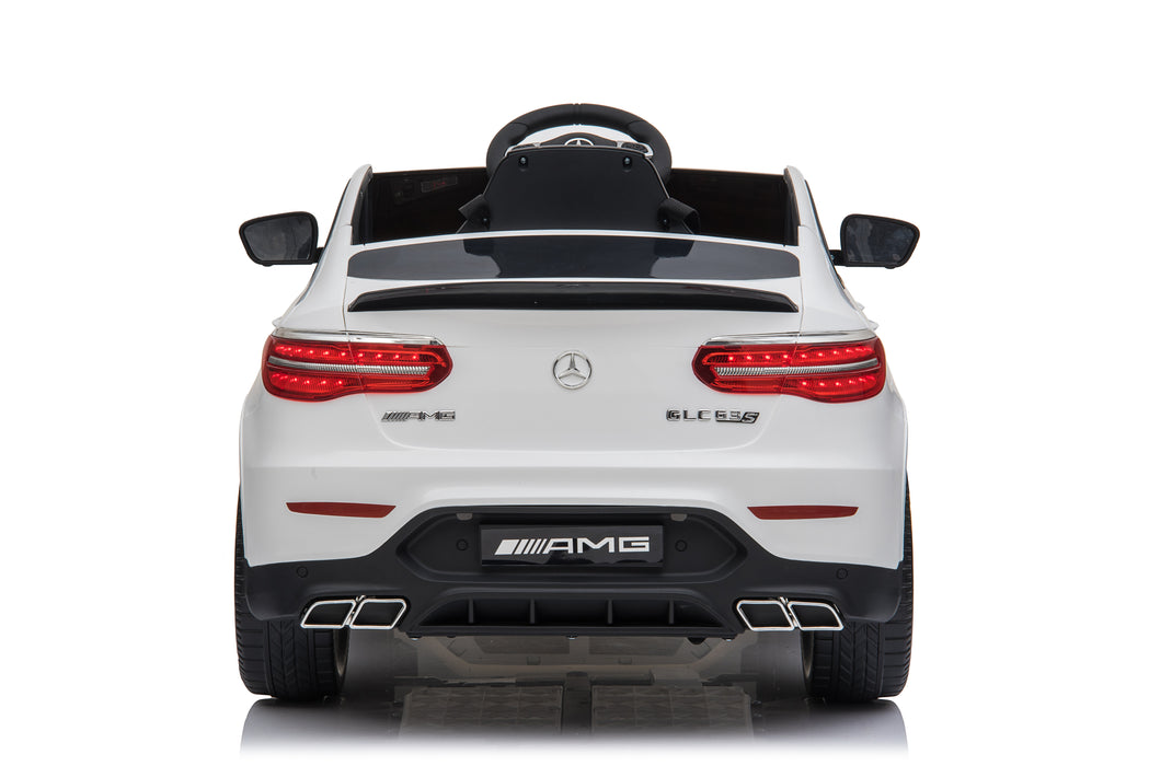 White toy car with AMG logo