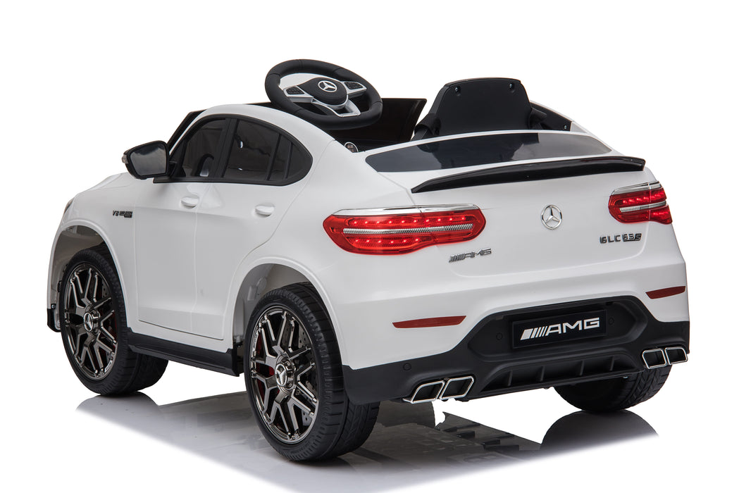 White toy car with black details
