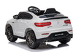 White toy car with black details