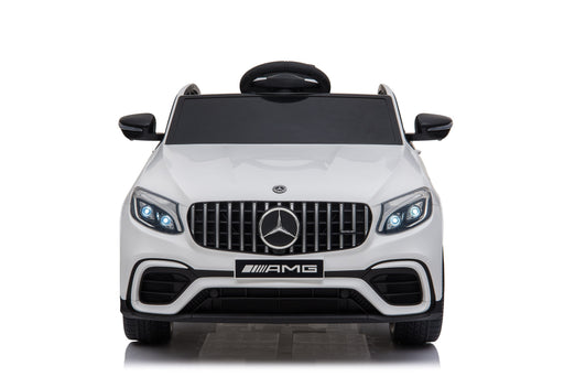 White toy car with Mercedes-Benz logo 