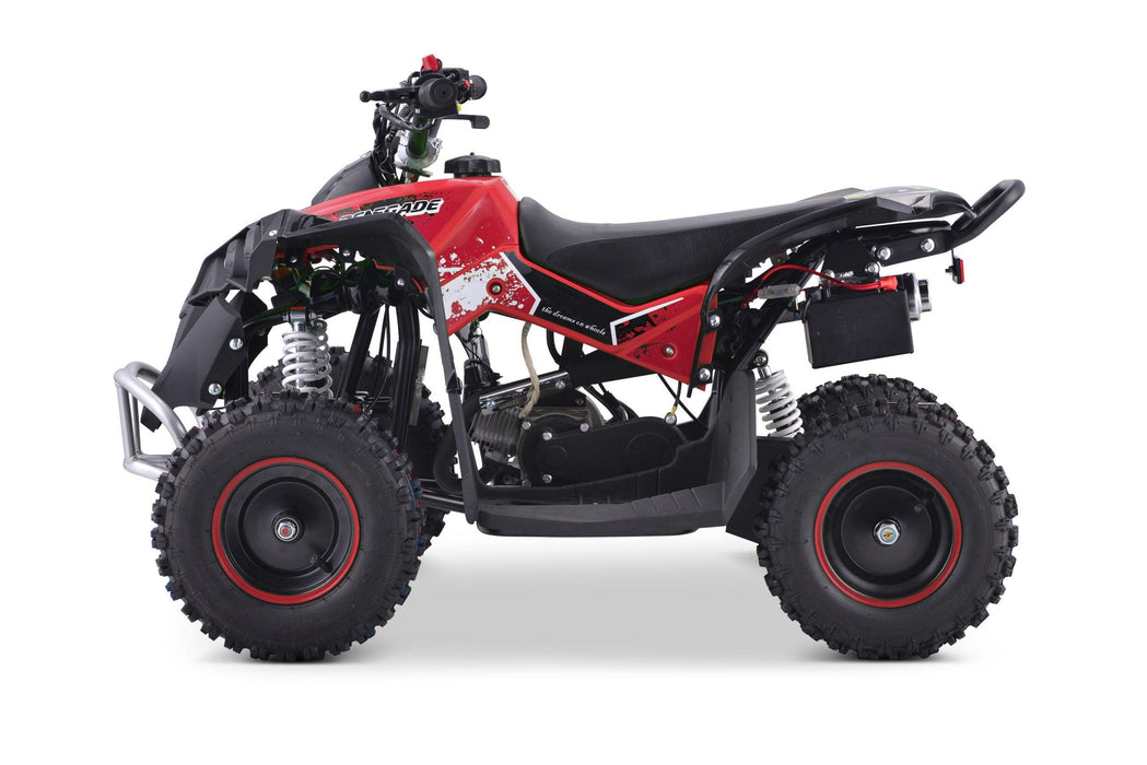 49cc Kids Quad Bike Red front view front to bottom