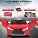 12V Licensed Lexus LC500 Red color dual driving operations with manual driving and parental driving