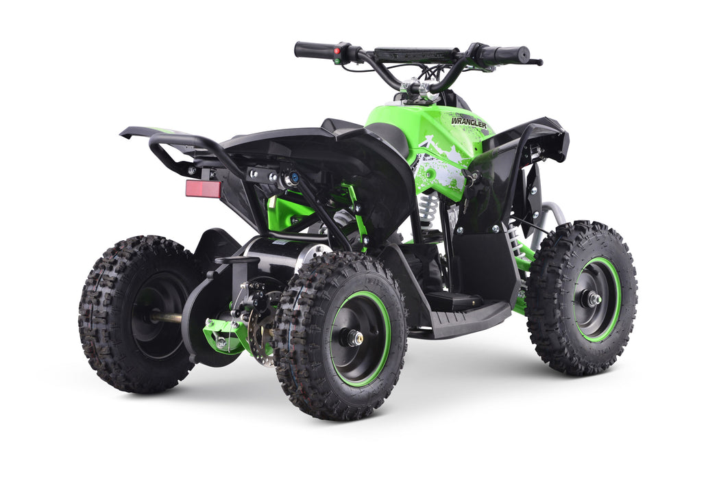 Kids Quad Bike in Green Color Electric Backside Right View