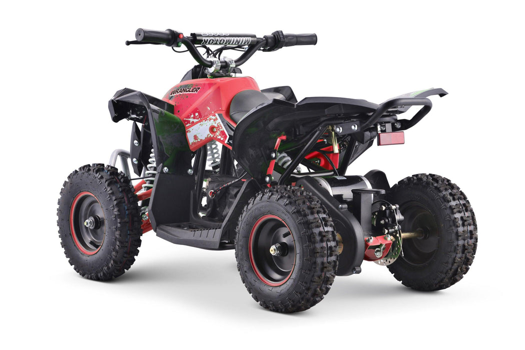 Kids Quad Bike in Red Color Electric Backside Left View