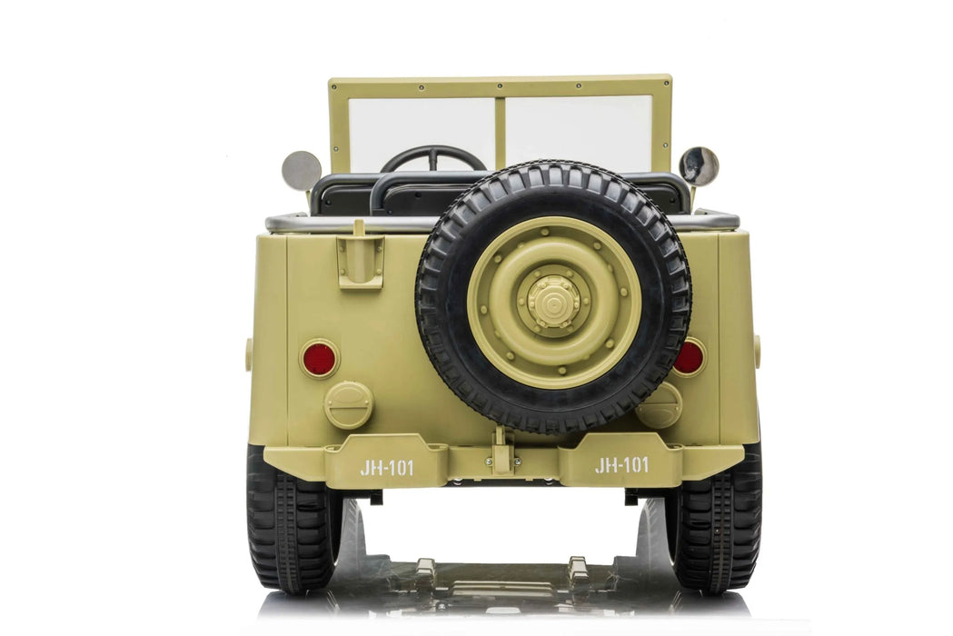 3 Seater Kids Willys Jeep in yellow