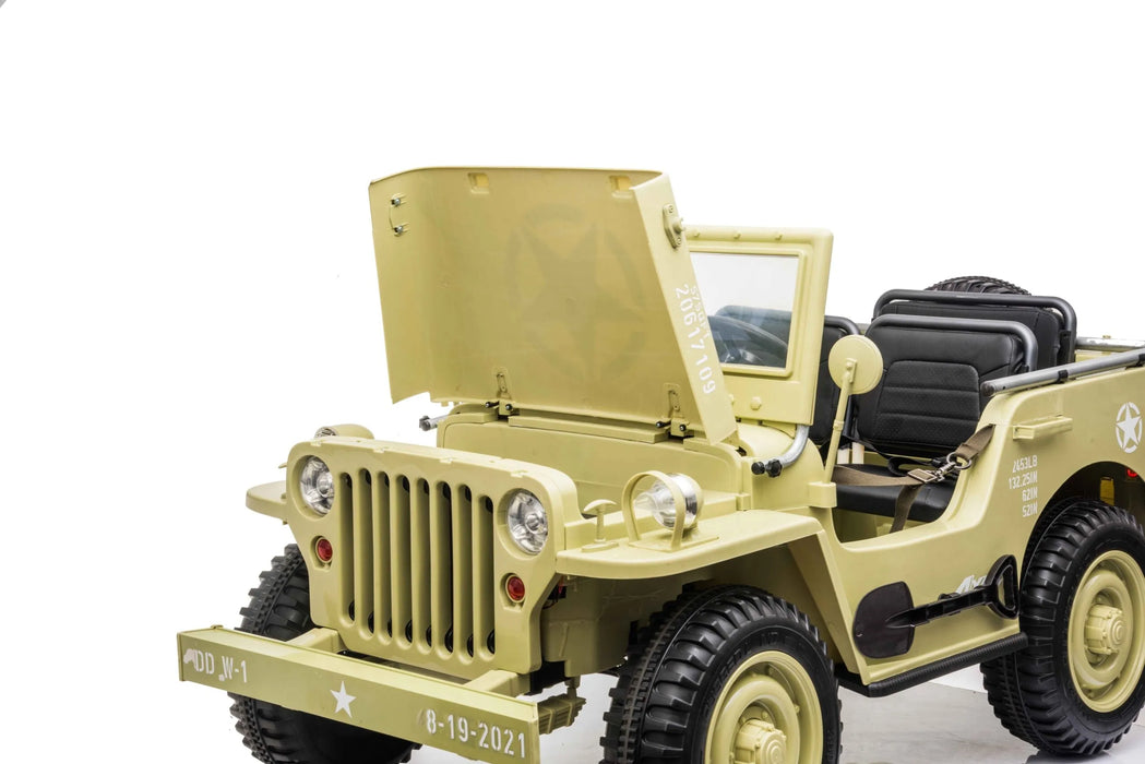 3 Seater Kids Willys Jeep in yellow