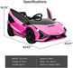 12V Licensed Lamborghini SIAN Ride-on Car for Kids in pink