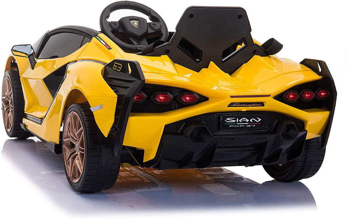 12V Licensed Lamborghini SIAN Ride-on Car for Kids in yellow