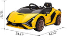 12V Licensed Lamborghini SIAN Ride-on Car for Kids in yellow