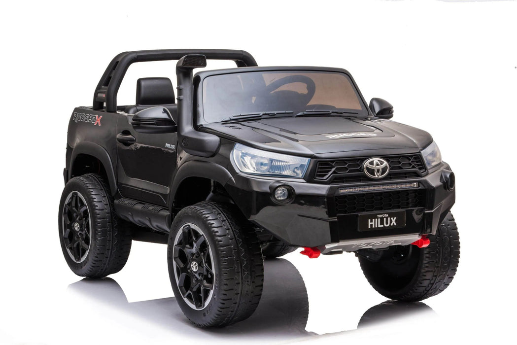 Right side view of 48V Licensed Toyota Hilux Ute Kids ride on car in Black