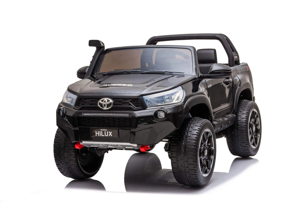 Side view of 48V Licensed Toyota Hilux Ute Kids ride on car in Black