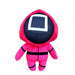 Squid game plush doll Pink in square
