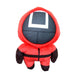 Squid game plush doll Red in square