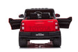 Toyota Hilux Kids ride on Car back side view in Wine Red Color with both door open