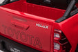 Toyota Hilux Kids ride on Car back view in Wine Red Color with tail lift close