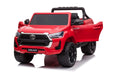 Toyota Hilux Kids ride on Car front left view in Wine Red Color door open