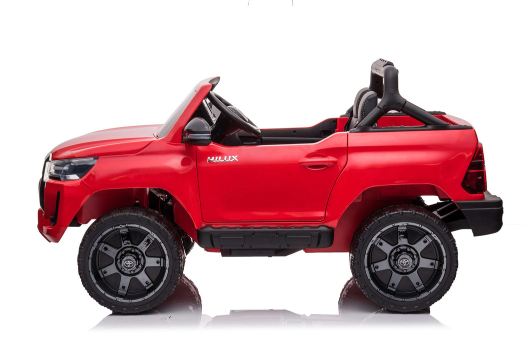 Toyota Hilux Kids ride on Car side view in Wine Red Color